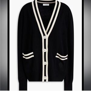 Sandro Paris LILIANE cardigan wool in black-and-white. Size 1/S
